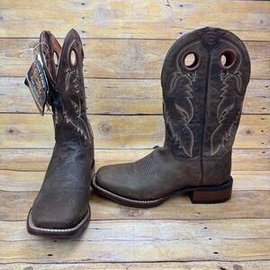 Dan Post DP4562 Mens 9.5D Brown Leather Square Toe Cowboy Western Boots